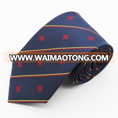 Mens School Club Company Polyester Custom Logo Ties